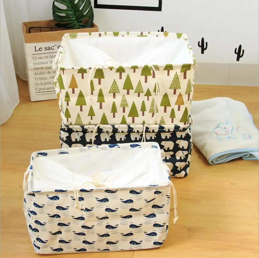 Мультяшные животные тканевые домашние украшения корзина для белья ведра