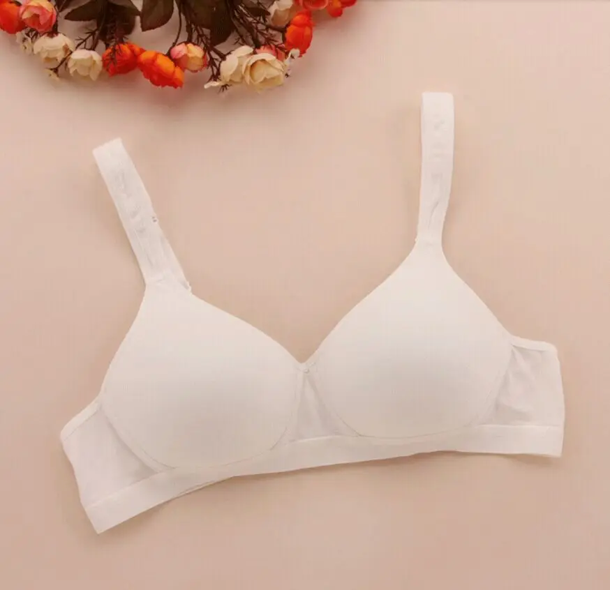 Бюстгальтер для девушек однотонное хлопковое нижнее белье большие размеры без