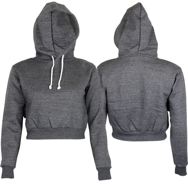 5 видов цветов весна-осень 2017 женская укороченная Толстовка с длинным рукавом