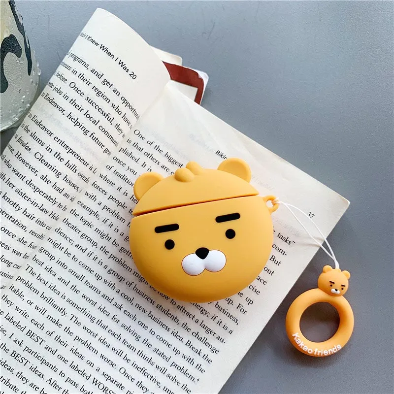 Yellow Милый мультфильм для Apple Airpods чехол Забавный авокадо защитный чехол Bluetooth чехол для наушников модный силиконовый чехол s сумки для гарнитур - Цвет: Yellow