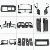 Carbon Style LHD! ABS Car Inner Accessories Dashboard Console Cover Trim Decoration Kit 21PCS For Toyota 4Runner - Название цвета: Carbon Style