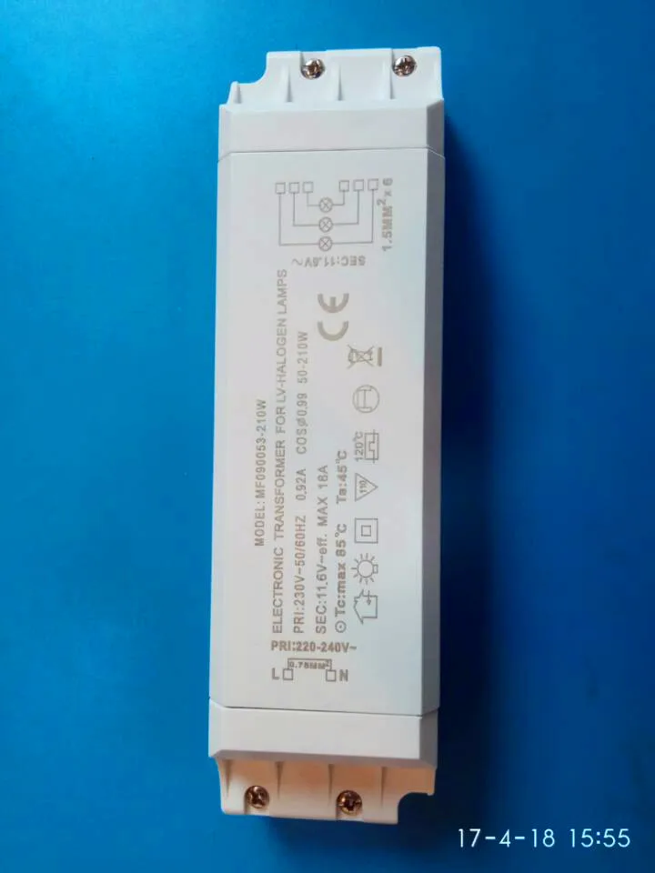 210 Вт Диммируемый электронный трансформатор для LV галогенных ламп|dimmable electronic