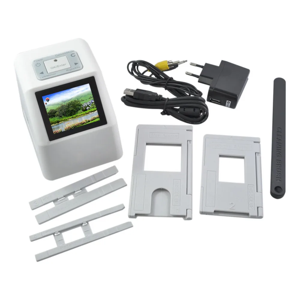 High Resolution 14.0 Mega Pixels Film Potable Scanner Photo 2.36&quot TFT Screen Convert Slides to Digital US EU AU Plug | Компьютеры и