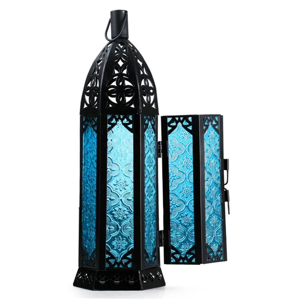 Новинка 2018 винтажный стеклянный подсвечник из железа для радости марокканского