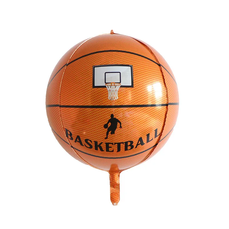 4D basketball 22 дюйма 4D Баскетбол Фольга воздушные шары со стереоскопическим Футбол Globos День рождения украшения дети воздушный шарик в виде футбольного мяча Надувные игрушки - Цвет: 4D basketball