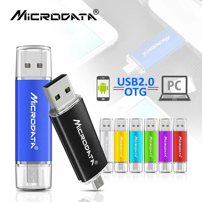 USB флеш накопитель для смартфона металлический 64 ГБ 32 Гб OTG внешний micro usb 16 8 ГБ|USB