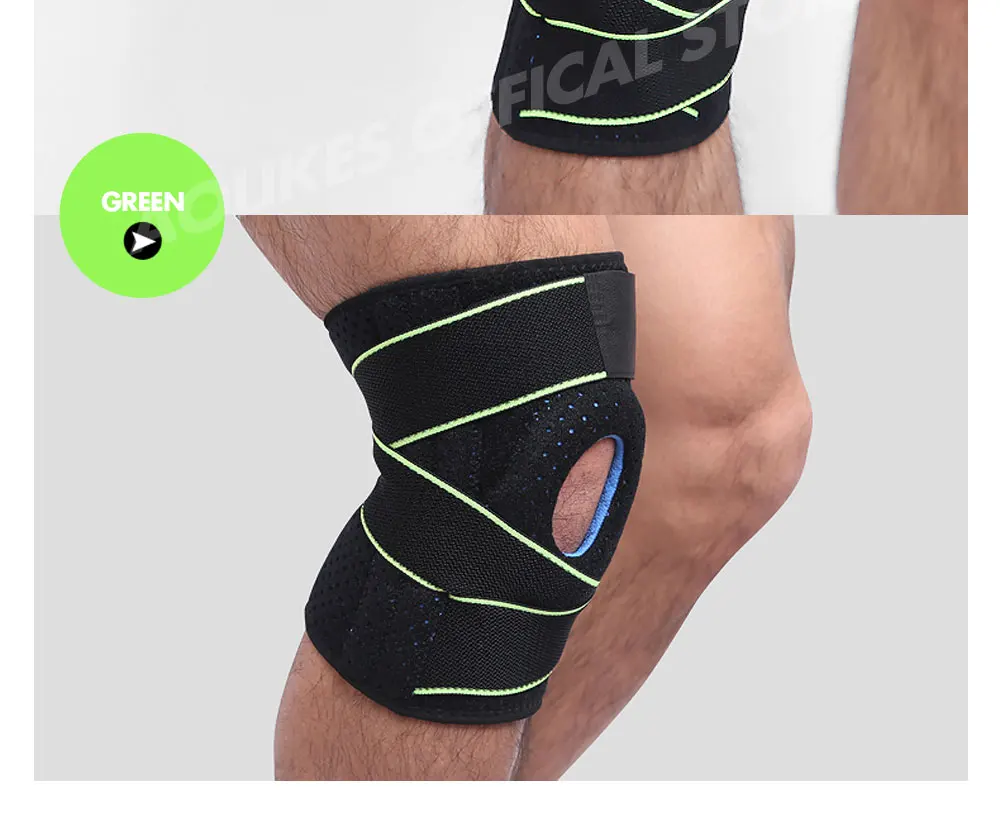 Наколенник Coolfit Быстросохнущий силикагель 4 пружины стабилизатор спортивный наколенник наколенники отверстие наколенник протектор