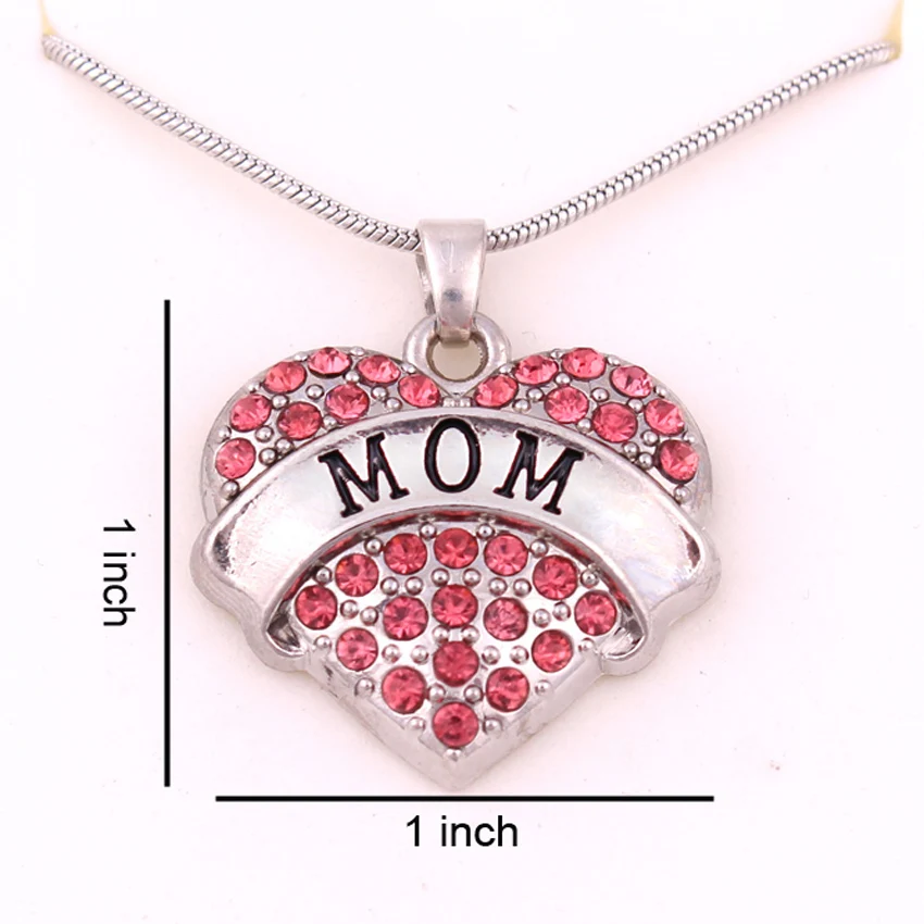 Модная подвеска в виде сердца с надписью MOM | Украшения и аксессуары