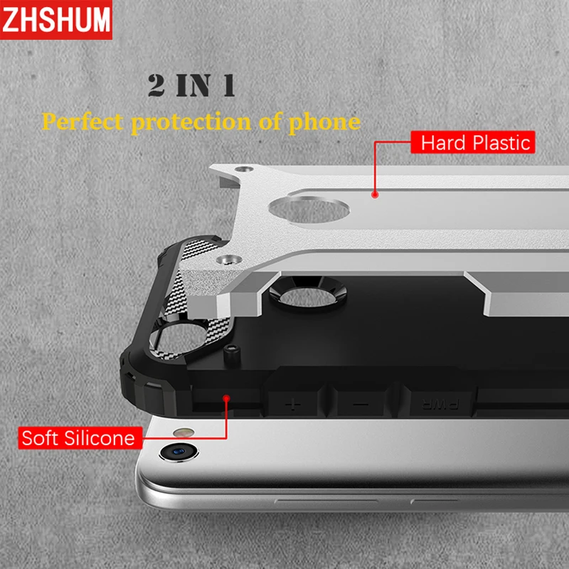 Hybrid Armor Case for Xiaomi Redmi Note 5A Prime Pocophone F1 Bumper Silicone 360 Full Back Cover Note5A Poco F 1 | Мобильные