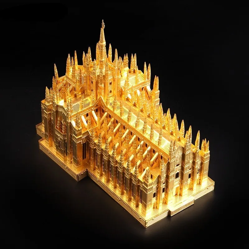 Duomo Di Milano Italy Fun 3d Металл Diy ремесло Миниатюрные модели наборы головоломки игрушки