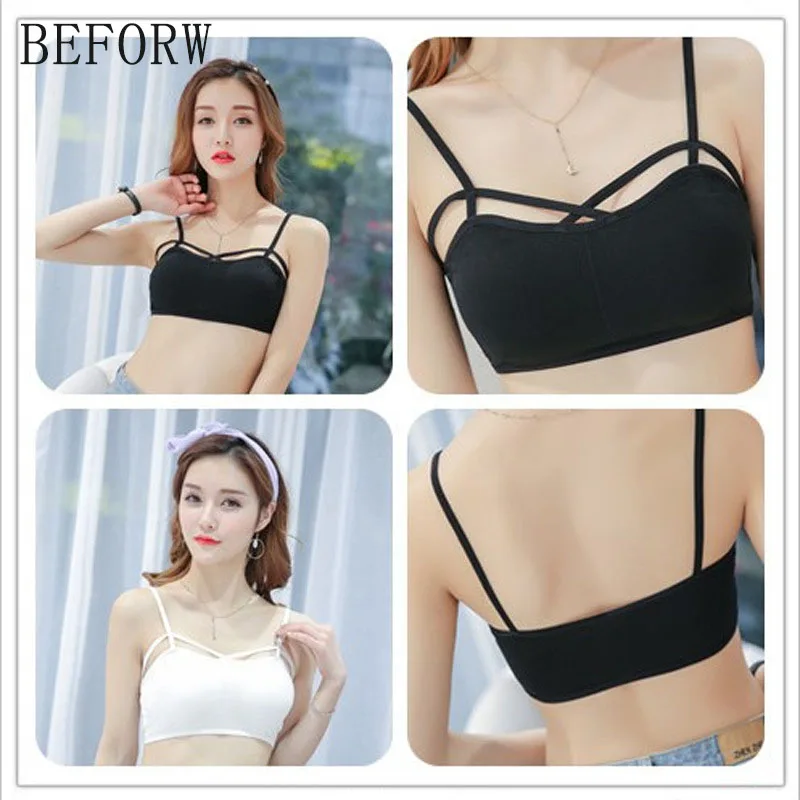 BEFORW мода Выдолбить бюстгалтер Без косточек Сплошной Мягкий нижнее белье