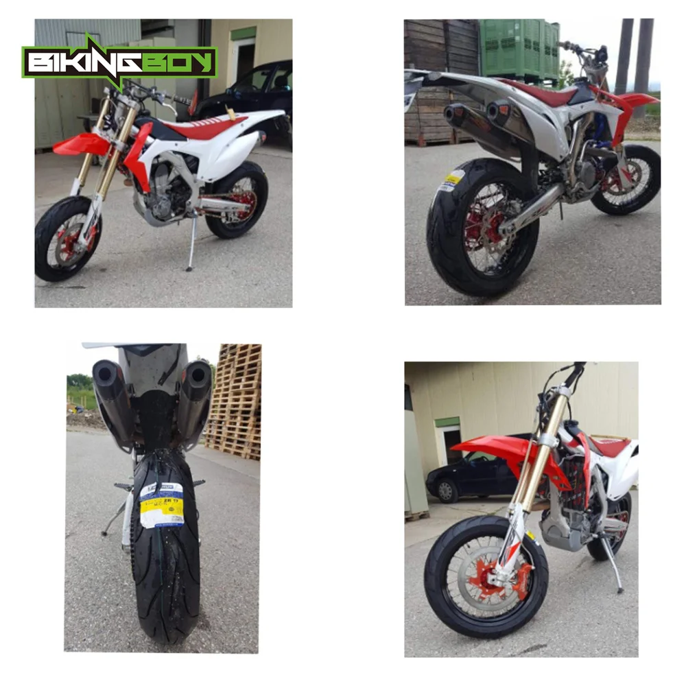 BIKINGBOY 1" x3.5x4.5 Supermoto для Honda CR 125 250 R 2002-2013 CRF 250 R 2004-2013 CRF 450 R 200-2012 полный комплект обода колеса наборы