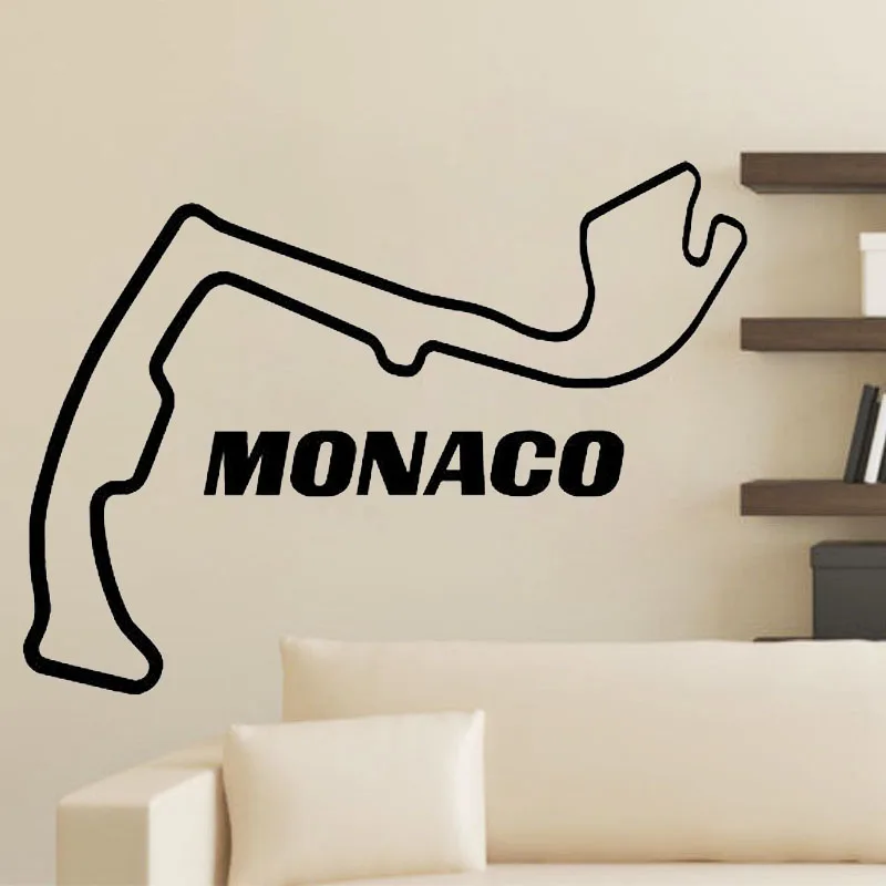 ZOOYOO Monaco гоночная трасса настенная наклейка художественные наклейки Франция