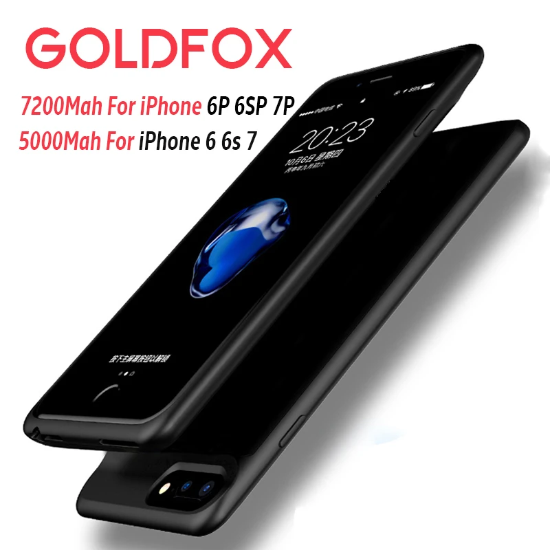 Чехол для аккумулятора iPhone 6 s 7 8 5000/7000 мАч внешний аккумулятор зарядный чехол Plus 6/7