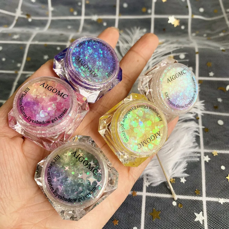 Блестящая блестящая жидкая краска для лица Maquiagem Eye Pigmento Para Os Olhos Русалка крем Хайлайтер для макияжа
