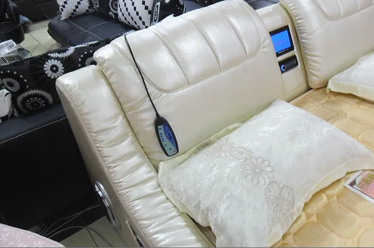 Кровать из натуральной кожи мягкие кровати для телевизора спальни кровать