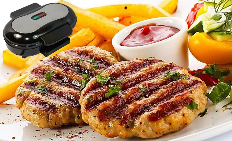 CUKYI мини стейк Panini гамбургер гриль жаровня для мяса машина яйцо сковорода Сэндвич Чайник ciabatta хлеб печь для завтрака барбекю