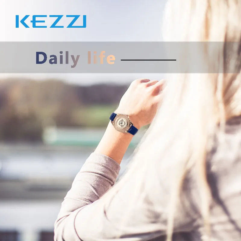 Оптовая KEZZI роскошный кожаный ремешок Для женщин часы diamond Часы