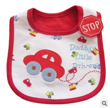 Red Car Хлопковый детский нагрудник малыша, слюнявчик для новорожденных, водонепроницаемый нагрудник, бандана, нагрудники для младенцев, Слюнявчики для кормления - Цвет: Red Car