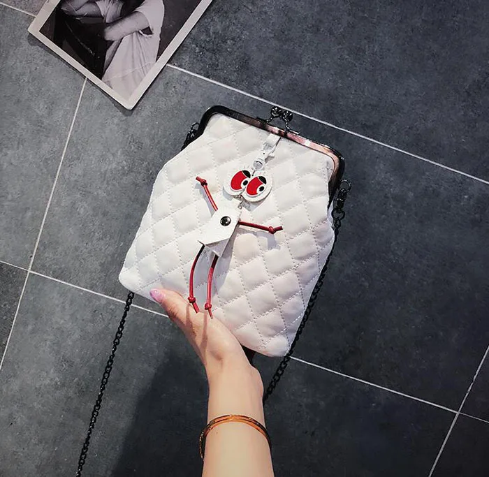 2018 Роскошный Клип Сумки ПУ кожаные сумки женщина Винтаж плед цепи женские через