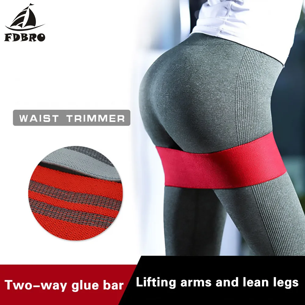 FDBRO ноги бедро ягодицы приседание полосы нескользящий дизайн попой полоса хип