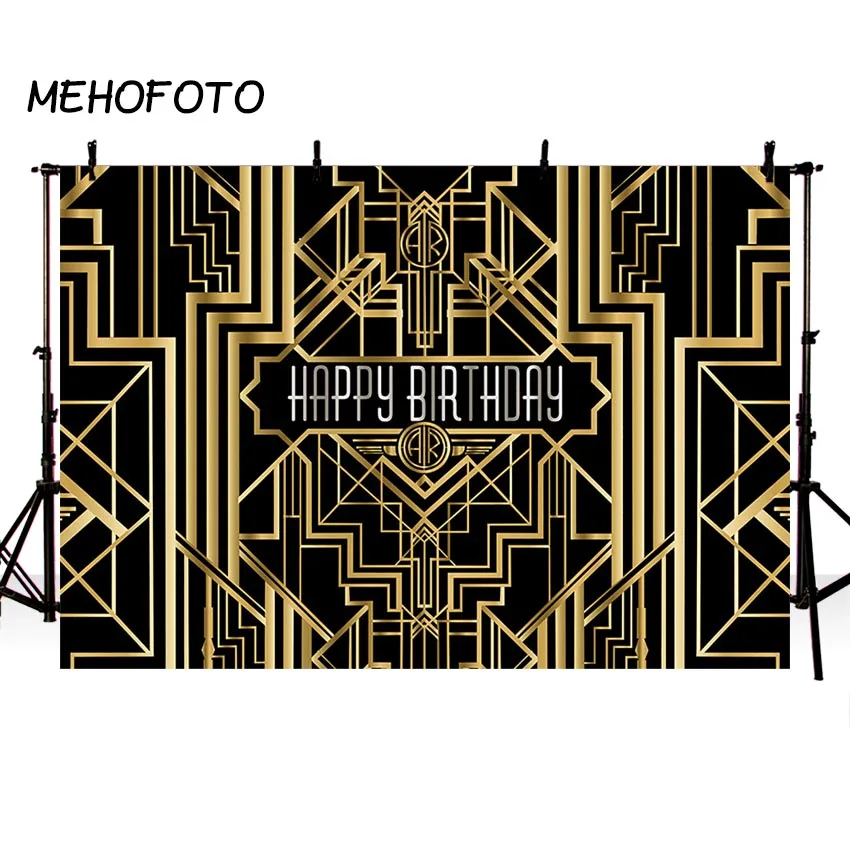 Фон MEHOFOTO на день рождения для большой Гэтсби тема черная золовечерние ринка