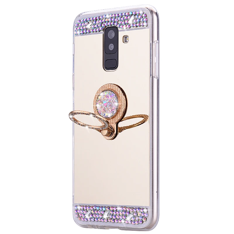 Mirror Holder Case For Samsung A3 A5 A6 A7 A8 A9 A20 A30 A50 M10 M20 J2 J3 J4 J5 J6 J7 J8 S8 S9 S10 Plus Lite 2017 2018 Cover |