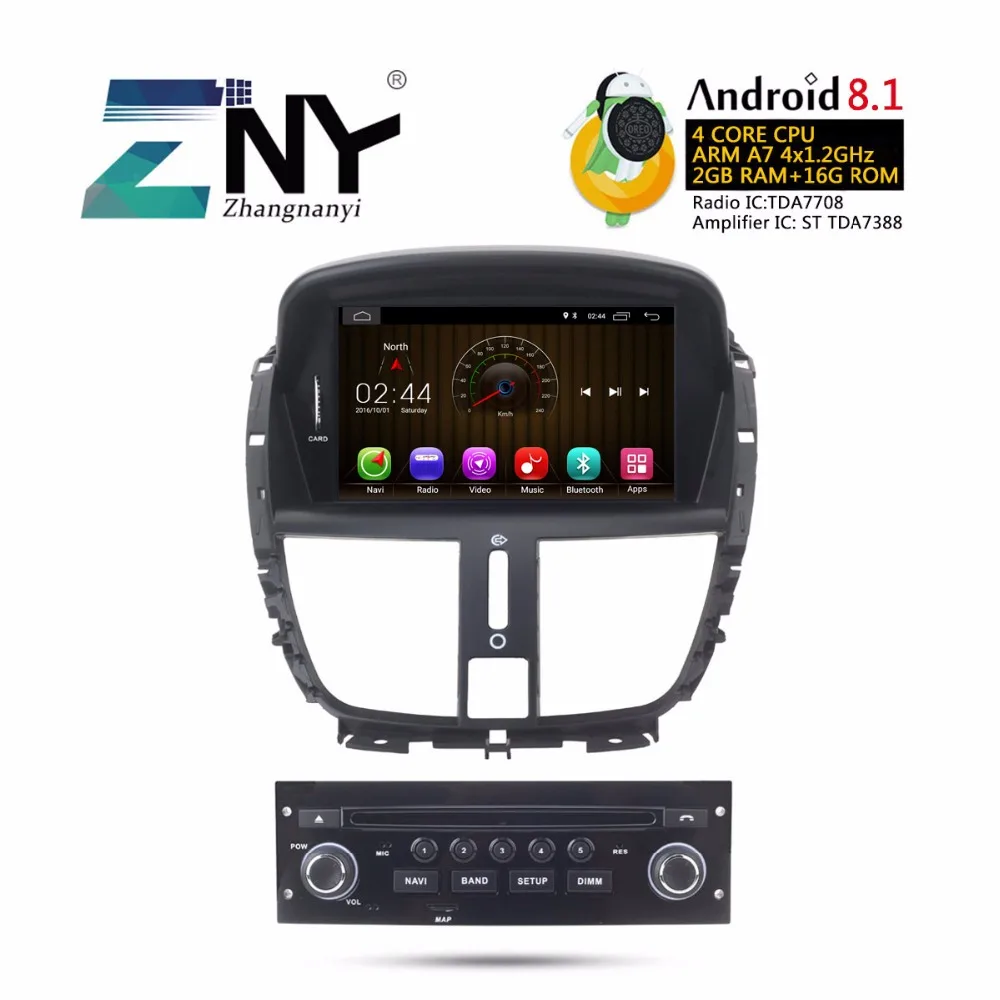 7 &quotAndroid 8 1 автомобильный Стерео Авторадио для peugeot 207 gps навигация FM RDS Wi-Fi BT