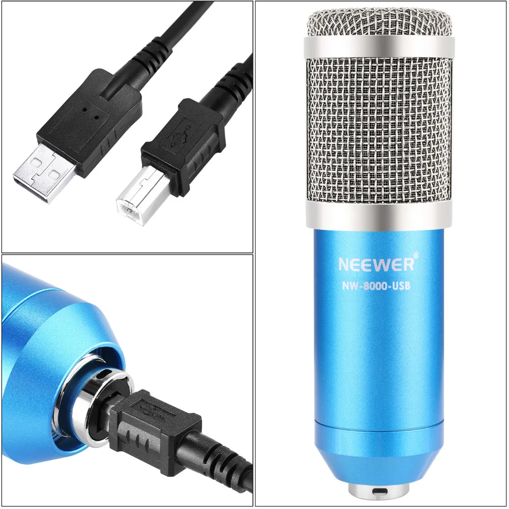 Neewer NW 8000 usb микрофон для Windows и Mac с подвеской ножничной подставкой ударным