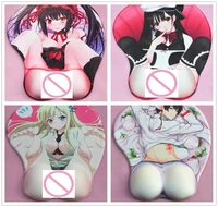 2020 new version japanese anime 3d mouse pad wristbands cartoon creative sexy mouse pad chest beauty mouse pad free shipping