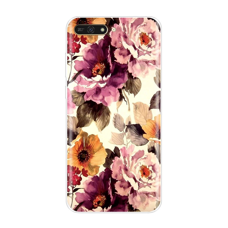 Soft Back Cover For Huawei Y5 Y6 Y7 Prime 2017 2018 Y9 2019 Cute Flower Floral Phone Case Silicone Y3 II Pro | Мобильные телефоны и