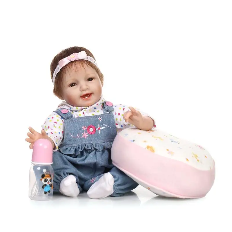 

22 Inch 55cm Soft Silicone Handmade Reborn Baby Girl Dolls Realistic Looking Newborn Baby Doll Toddler Cute Birthday Gift