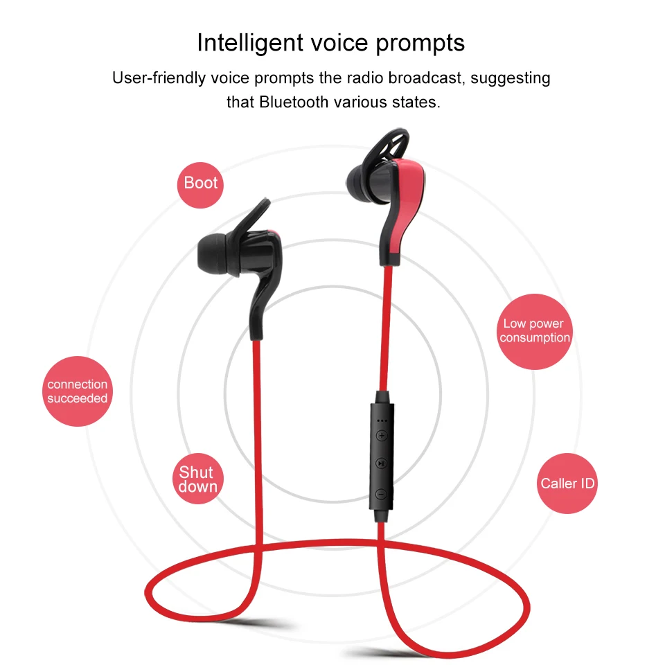MoreBlue D14 Wireless Bluetooth Earphones Sweatproof Headphones Sport Running Headset HIFI Stereo Bass Earbuds With Mic | Электроника