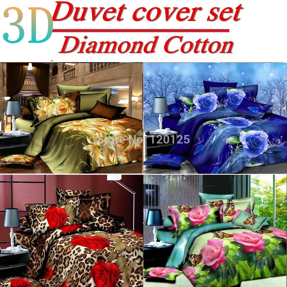 Роскошный комплект постельного белья Unihome 3d комплекты пододеяльников оптовая
