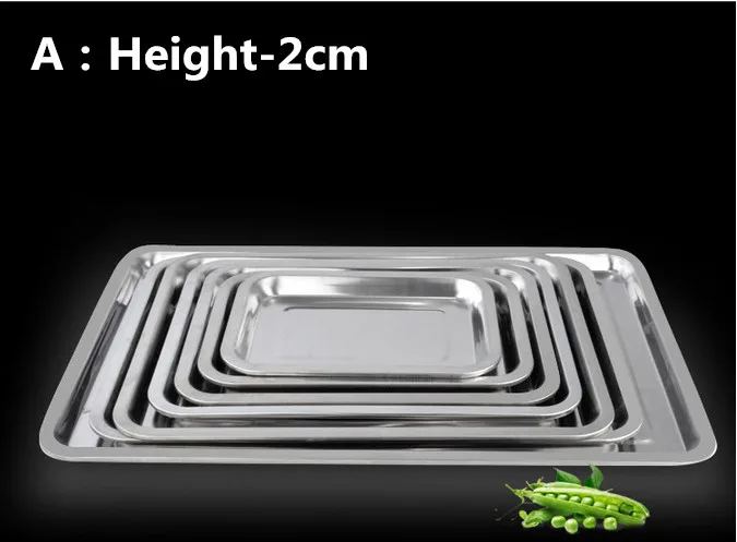 Нержавеющая сталь медицинский хирургический поднос прямоугольный инструмент