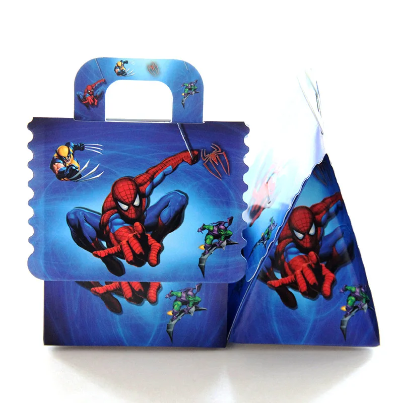 gift bag 6pcs 29*40 см Рисунок человека-паука, тематическая бумага Pinata для детей, детские вечерние игрушки для игр, декор для дня рождения, подарочные пакеты с днем рождения pinata - Цвет: gift bag 6pcs