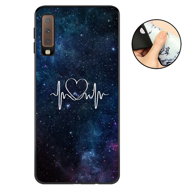 FP10 CROWNPRO A7 TPU чехол для samsung Galaxy A 7 A750 мягкий чехол для телефона SM-A750F задняя крышка Черный A7 6," матовый чехол - Цвет: FP10