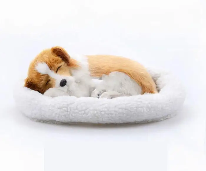 30 см Kawaii моделирование животных имитация собаки дыхание милая собака модель