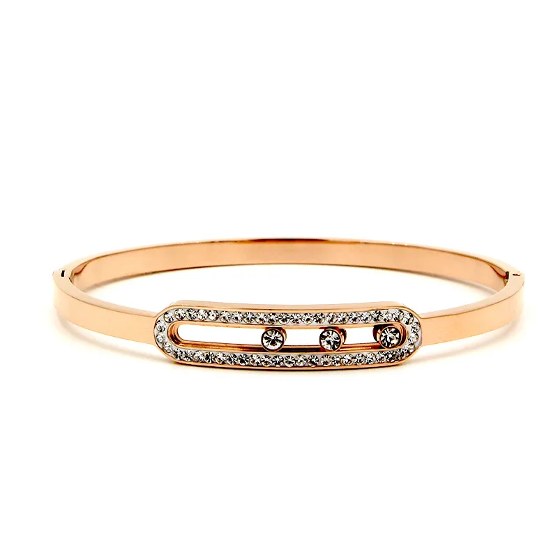 Женские Роскошные браслеты в стиле панк из 3 предметов браслет со стразами и