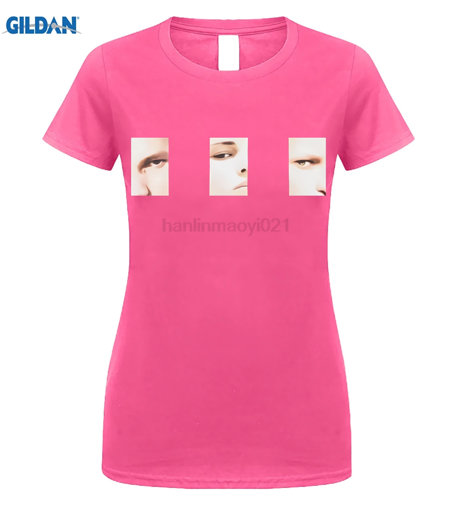GILDAN INFLATION Eyes print short sleeve t-shirt mens fashion t-shirts funny top tees streetwear | Мужская одежда
