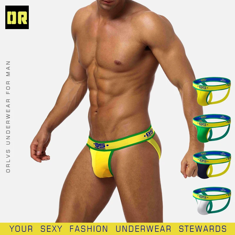 BS 4 шт./лот мужские трусы для геев бандаж мужское нижнее белье сексуальные стринги