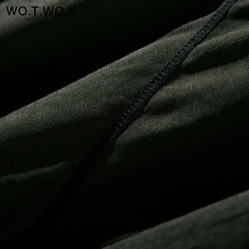 WOTWOY Весна Лето Длинные футболки размера плюс женские черные белые со средним