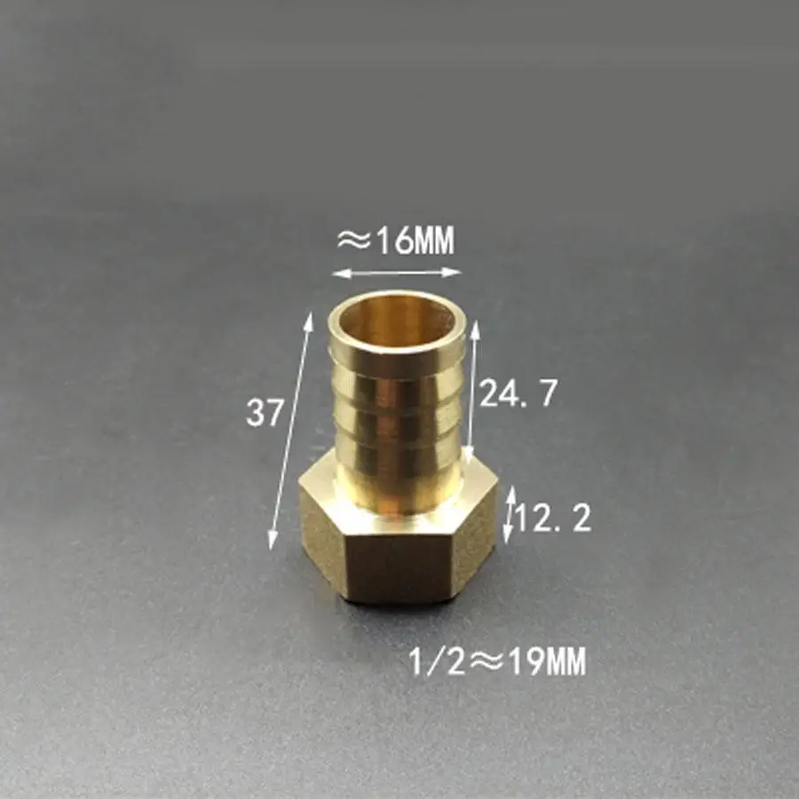 

DN15 1/2" BSP Female x 16mm Hose Barb Brass Pipe Fitting Adapter Coupling