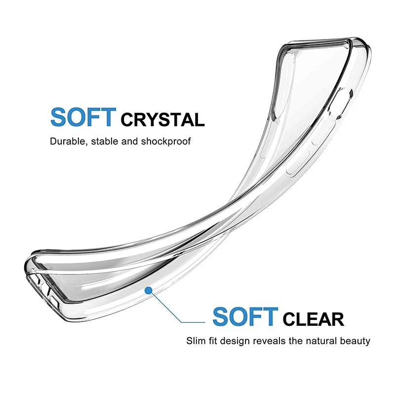 Ultra Thin Slim for iPhone 7 8 Plus X XS Max XR 6 6S Crystal Soft Transparent TPU Silicone Rubber Protection Cases Case |