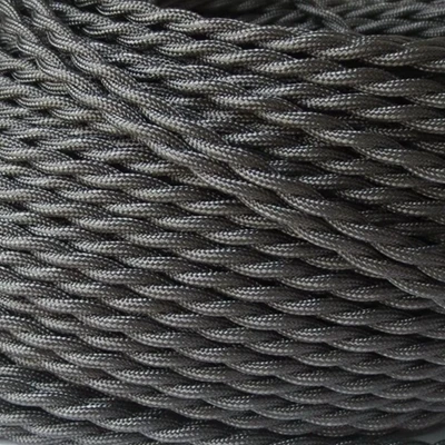 Shiny grey 3 м/5 м/10 м VDE 3 ядра 0,75 мм2 винтажный светильник-шнур античный витой тканевый кабель покрытый тканью электрический провод для DIY светильник s - Цвет: Shiny grey
