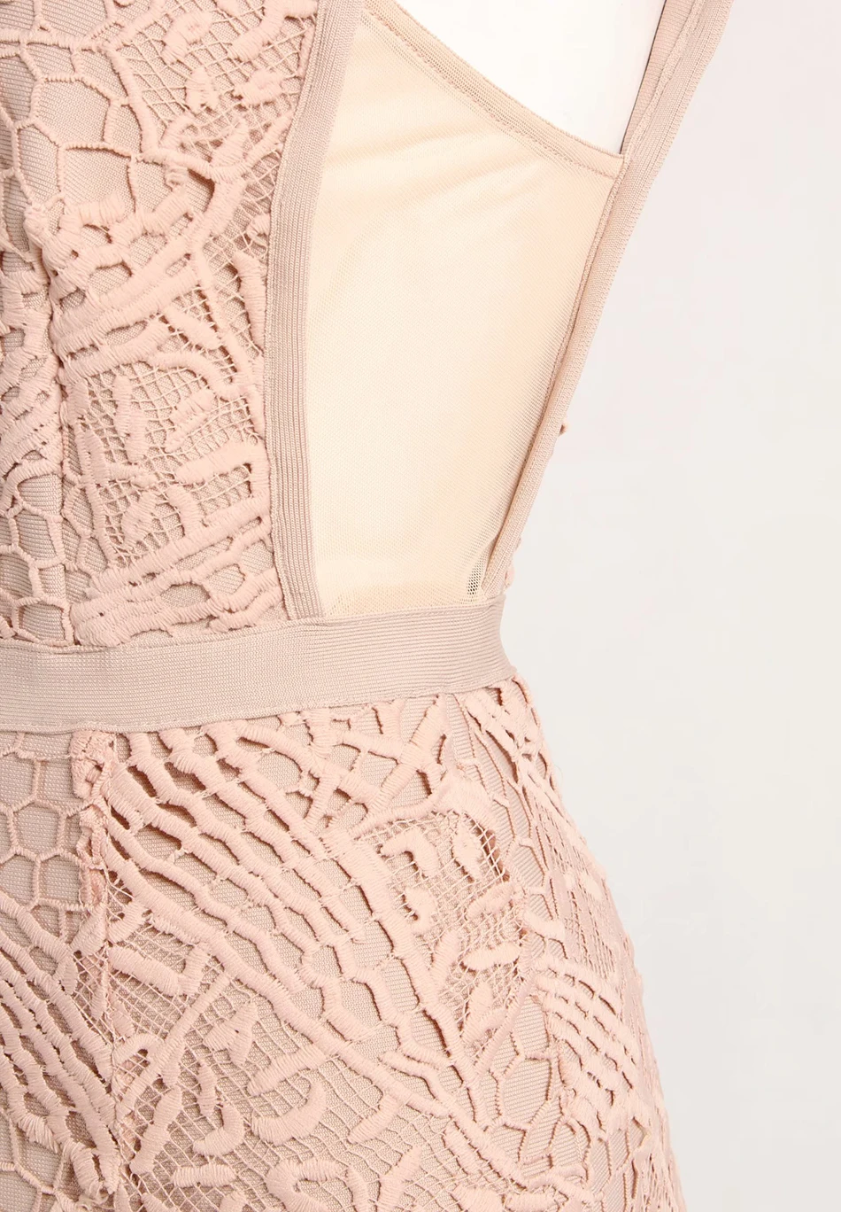 Новинка осени, женское Бандажное платье, Vestidos Verano, сексуальное, кружевное, Марлевое, без рукавов, v-образный вырез, облегающее, Клубная одежда, для девушек, вечернее платье