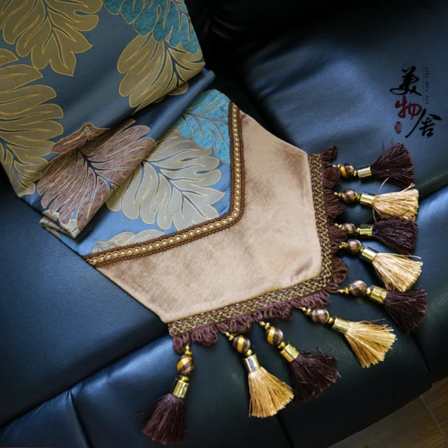 Банановый лист Европейский ретро стиль вышивка маджонг холодильник комод ночной