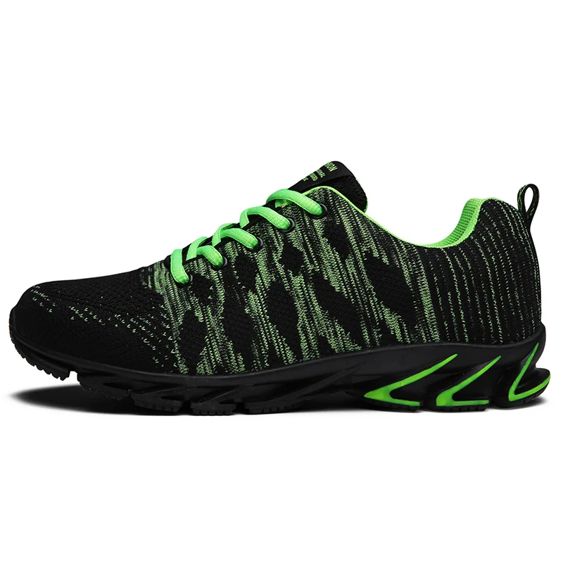 Green Мужская повседневная обувь; дышащие кроссовки; Мужская обувь; Tenis Masculino; обувь; zapatos hombre Sapatos; Уличная обувь; размеры 39-45 - Цвет: Green