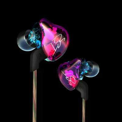 Purple no mic Оригинальные KZ ZST 1DD+ 1BA гибридные наушники-вкладыши HIFI DJ Monito спортивные наушники для бега наушники-вкладыши два цвета - Цвет: Purple no mic