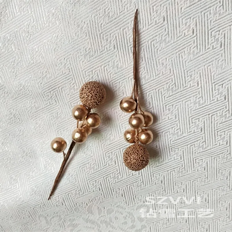 5 шт. ягоды фрукты ягодные растения искусственные цветы вишни ветви цветок